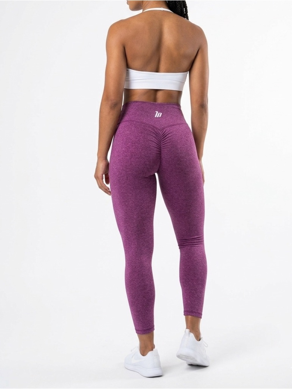 Muscle Nation Scrunch Butt Leggings - Heathered Raspberry
